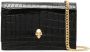 Alexander mcqueen Zwarte Leren Schoudertas met Krokodileffect Black Dames - Thumbnail 3
