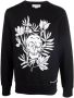 Alexander mcqueen Bedrukte Skull Sweater Zwart Heren - Thumbnail 1