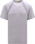Alexander mcqueen Biologisch katoenen T-shirt met diagonale details Grijs Heren - Thumbnail 1
