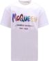 Alexander mcqueen Biologisch katoenen T-shirt met McQueen Graffiti Print White Heren - Thumbnail 1