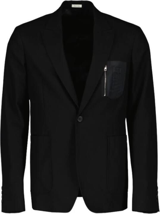 Alexander mcqueen Blazer met zip maat: 50 presta kleur: zwart Heren