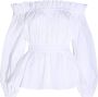 Alexander mcqueen Blouse à col bardot Taille: 38 Bestseller: 25 Wit Dames - Thumbnail 1