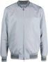 Alexander mcqueen Grijze Zijde Blend Logo-Print Bomberjack Grijs Heren - Thumbnail 1
