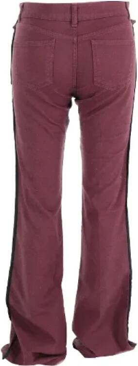 Alexander mcqueen Bordeauxrode Flared Jeans van Katoen voor Dames Rood Dames