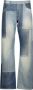 Alexander mcqueen Straight Jeans met Stijlvol Patchwork Design Blue - Thumbnail 1