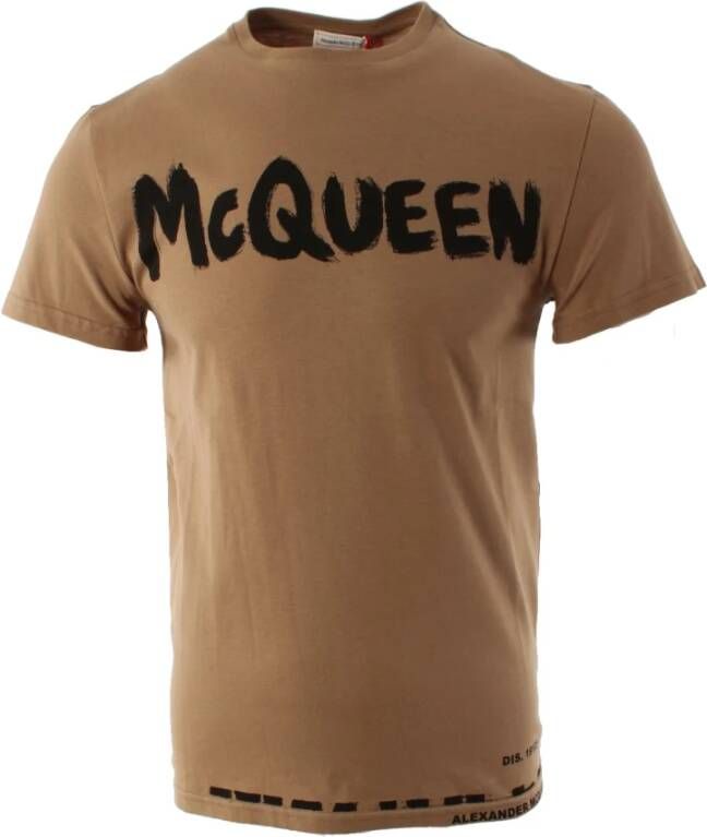 Alexander mcqueen Bruine Oversized T-shirt voor Mannen Bruin Heren