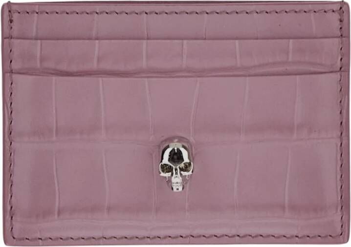 Alexander mcqueen Card Case Woman Accessories Roze Dames