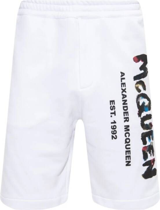 Alexander mcqueen Witte casual shorts voor heren White Heren