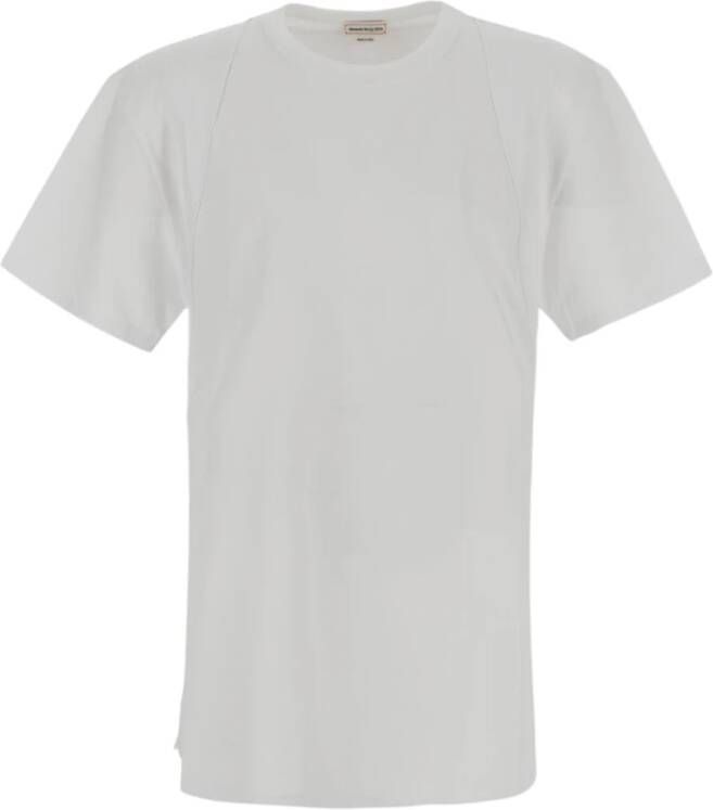 Alexander mcqueen Comfortabel Wit Katoenen T-Shirt White Heren