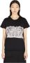 Alexander mcqueen Contrasterende Elementen Bustier Print T-Shirt Black Dames - Thumbnail 3
