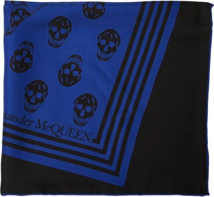 Alexander mcqueen Crashed Skull Biker Scarf Blauw Dames