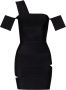 Alexander mcqueen Mini Jurk met One-Shoulder en Cut-Out Detail Black Dames - Thumbnail 1