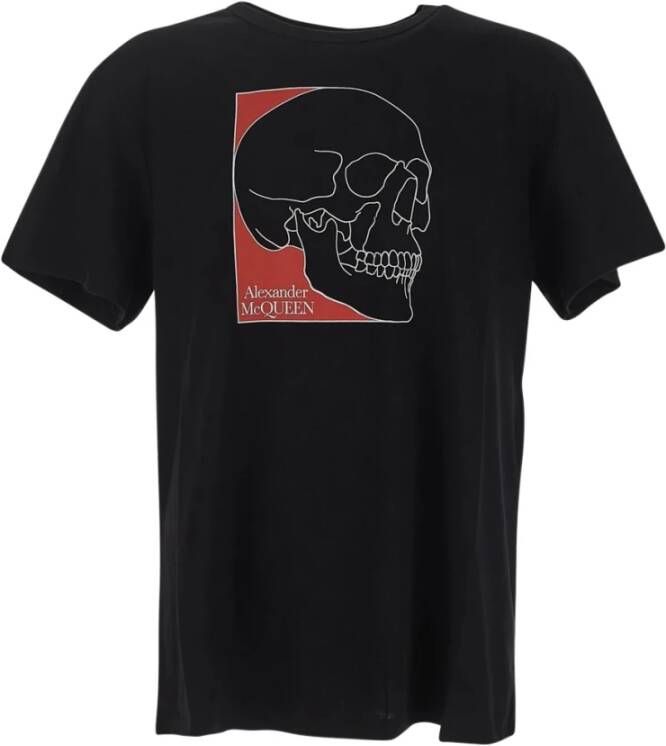 Alexander mcqueen Edgy Skull Print T-Shirt Zwart Heren