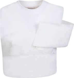 Alexander mcqueen Elegante Witte Mouwloze Top met Uitgesneden Details Wit Dames