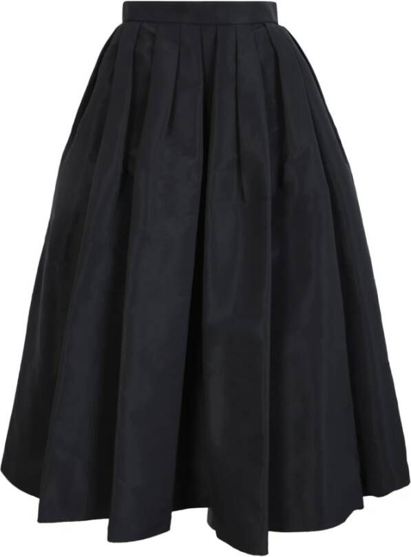 Alexander mcqueen Flared Hoge Taille Zwarte Broek Zwart Dames