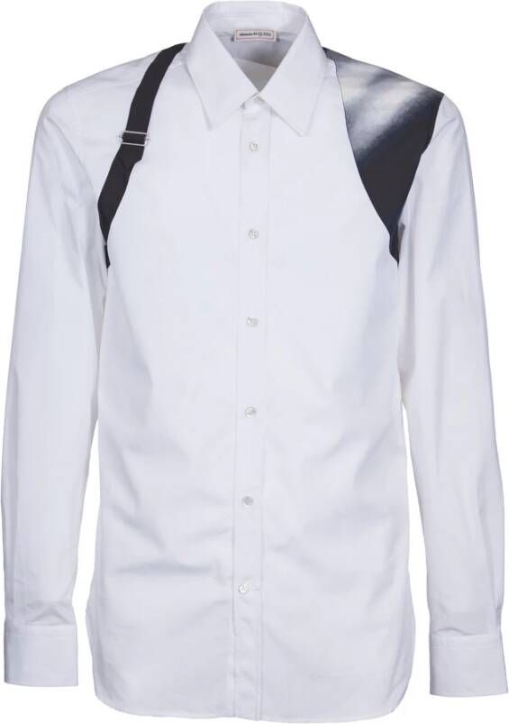 Alexander mcqueen Formeel Metalen Breedte Overhemd White Heren