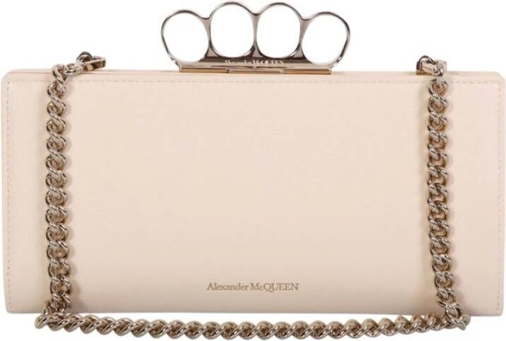Alexander mcqueen Four Ring Case beige bag by ; innovative exciting uncompromising adjectives that best define the brand style Beige Dames