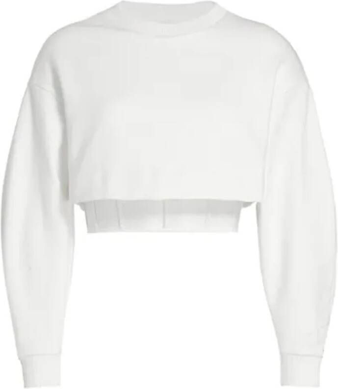 Alexander mcqueen Geknipte Korset Sweatshirt White Dames