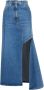 Alexander mcqueen Blauwe Denim Midi Rok met Uitgesneden Details Blue Dames - Thumbnail 1
