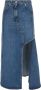 Alexander mcqueen Gescheurde Denim Pencilrok Blauw Dames - Thumbnail 1