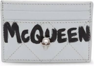 Alexander mcqueen Gewatteerde Logo Kaarthouder White Dames