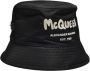 Alexander mcqueen Graffiti Bucket Hoed in Zwart Polyester Zwart - Thumbnail 1