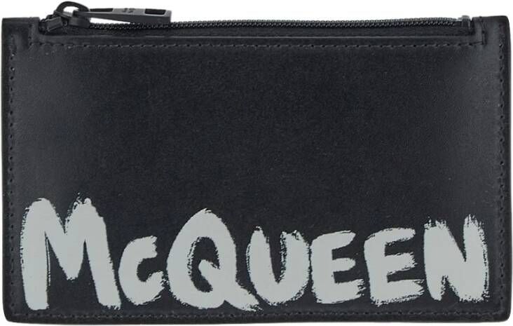 Alexander mcqueen Graffiti Logo Kaarthouder Zwart Heren