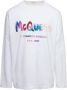 Alexander mcqueen Graffiti Logo Oversized Sweatshirt White Heren - Thumbnail 1