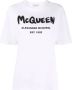 Alexander mcqueen Graffiti Logo Print Crewneck T-shirt Wit Dames - Thumbnail 1