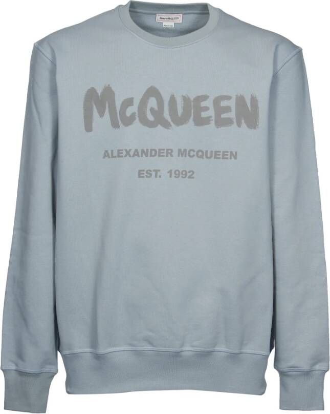 Alexander mcqueen Graffiti Logo Sweatshirt in Duifgrijs Grijs Heren