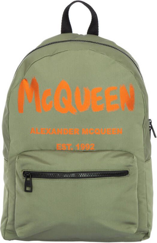 Alexander mcqueen Metropolitaanse Graffiti Rugzak Groen Heren