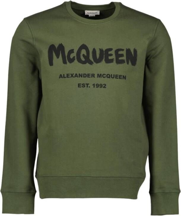 Alexander mcqueen Graffiti Spray Sweatshirt XS Groen Green Heren
