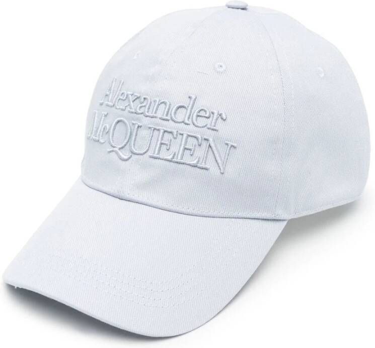 Alexander mcqueen Grijze Hoed met Geborduurd Logo Grijs Heren