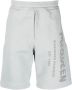 Alexander mcqueen Grijze Jersey Fleece Shorts met Logo Print Grijs Heren - Thumbnail 1