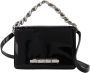 Alexander mcqueen Vier Ring Mini Chain Tas in Zwart Lakleer Black Dames - Thumbnail 1