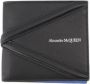 Alexander mcqueen Stijlvolle leren portemonnee met ton-sur-ton harnasdetail Zwart Heren - Thumbnail 1