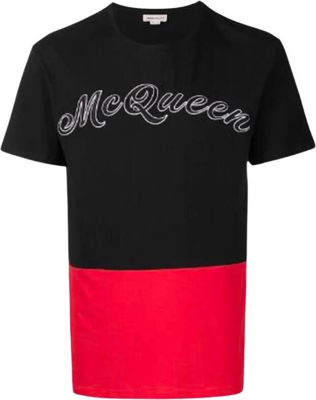 Alexander mcqueen Heren T-shirt van katoen Stijlvol en comfortabel Zwart Heren
