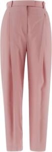 Alexander mcqueen High-Waisted Tapered Trousers Beige Dames