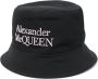 Alexander mcqueen Zwarte Logo Bucket Hoed voor Heren Black Heren - Thumbnail 1