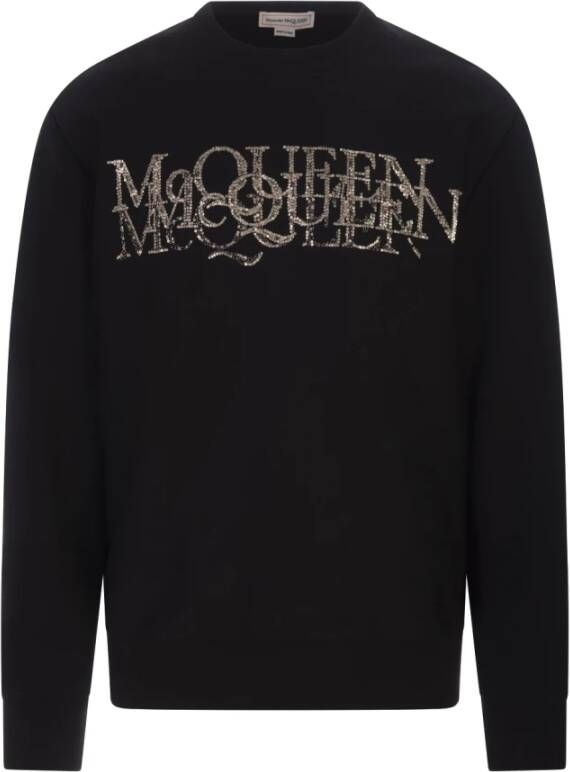 Alexander mcqueen Iconisch Logo Crew-neck Sweatshirt Zwart Heren