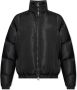 Alexander mcqueen Zwarte gewatteerde jas met funnel neck Black Heren - Thumbnail 1