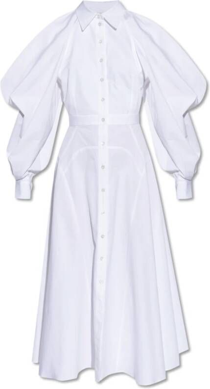 Alexander mcqueen Katoenen jurk White Dames