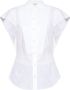 Alexander mcqueen Katoenen overhemd met korte mouwen White Dames - Thumbnail 1