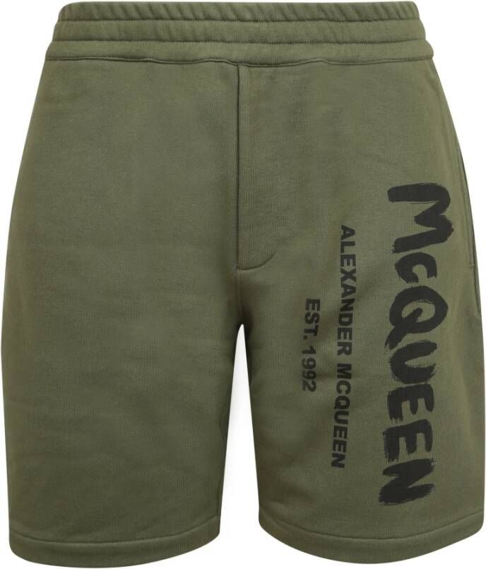 Alexander mcqueen Katoenen shorts Groen Heren