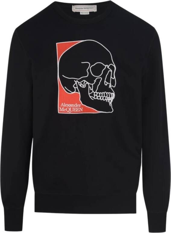 Alexander mcqueen Klassieke Zwarte Sweatshirt met Skull Print Zwart Heren
