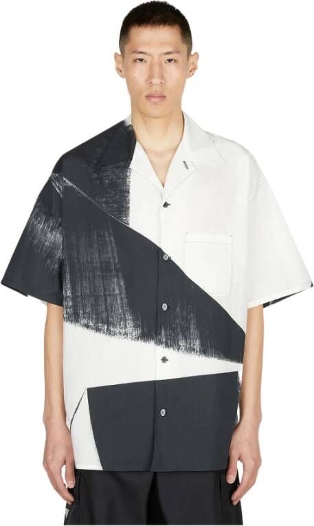 Alexander mcqueen Hawaiian Overhemd met Grafisch Motief Black Heren