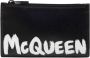 Alexander mcqueen Zwarte Leren Portemonnee met McQueen Handtekening Black Heren - Thumbnail 1