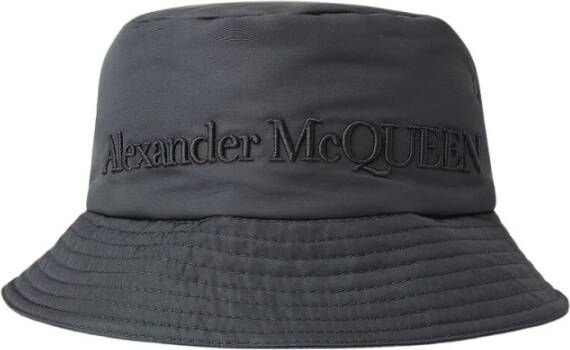 Alexander mcqueen Logo borduurwerk emmer hoed Zwart Dames
