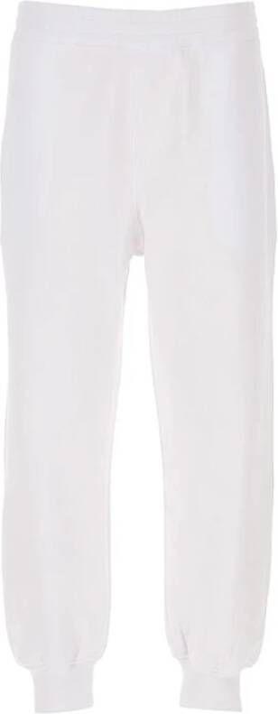 Alexander mcqueen Logo Katoenen Sweatpants White Dames