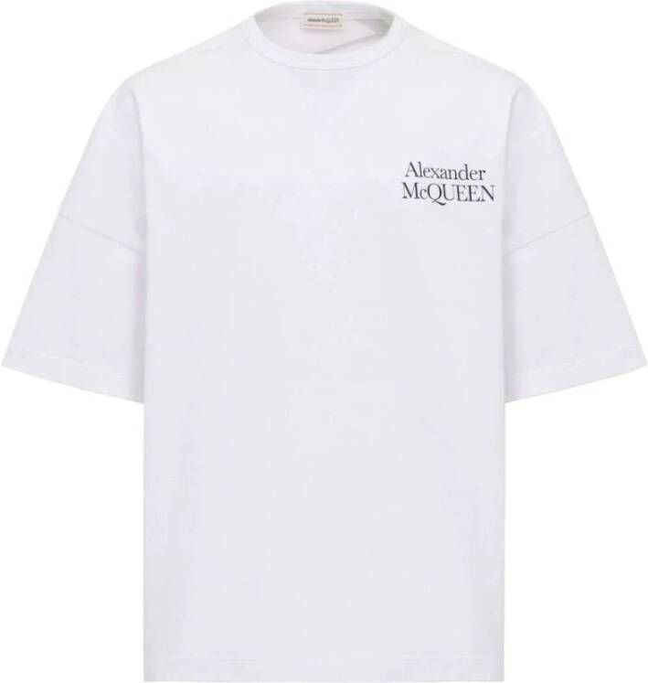 alexander mcqueen Logo-Print T-Shirt Wit Heren
